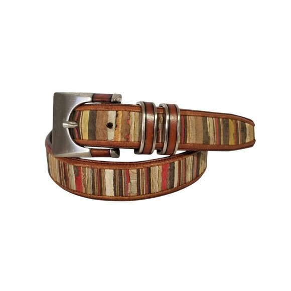 Mezlan Suede Belt is a Work of Art!  Unisex! - Picture 1 of 16